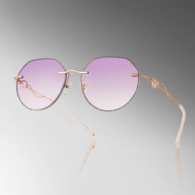 MUYKUY Metal Oval Sunglasses Women's-13