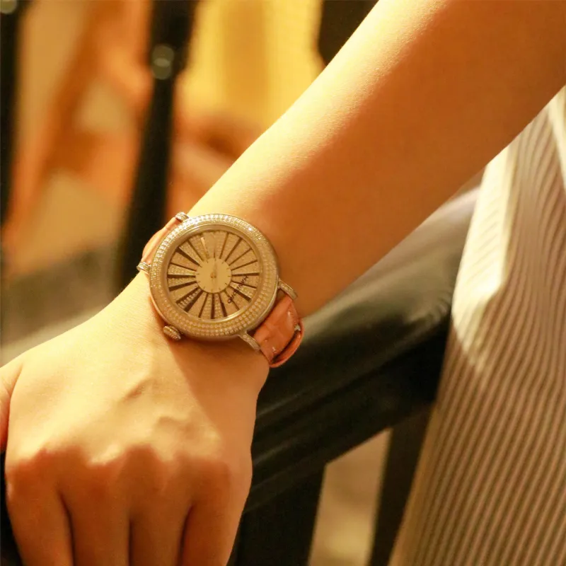 HANBORO Automatic Mechanical Movement Watch Women's Watch Pink Watch Dial HBR8892-BF-2