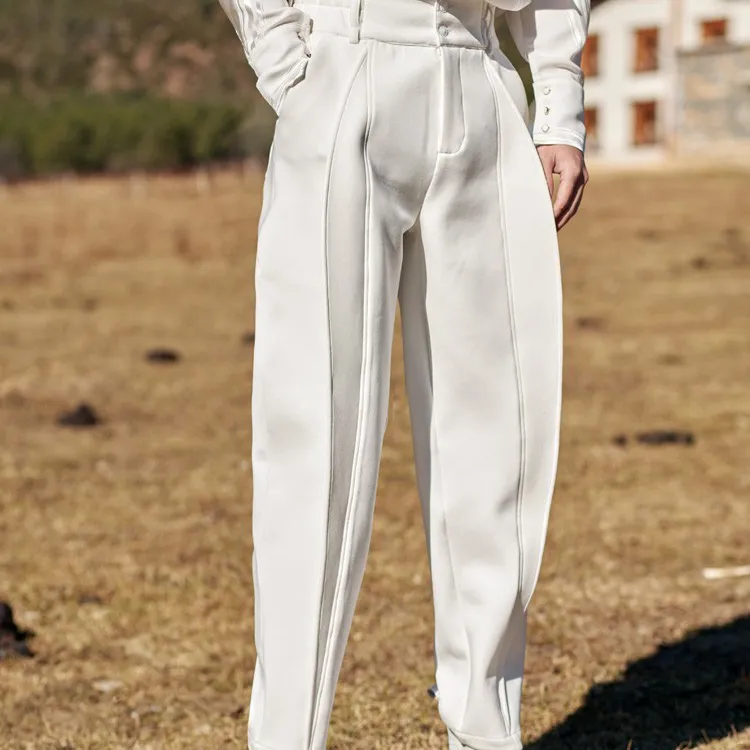 VALLEYOUTH Casual Pants Unisex White-5