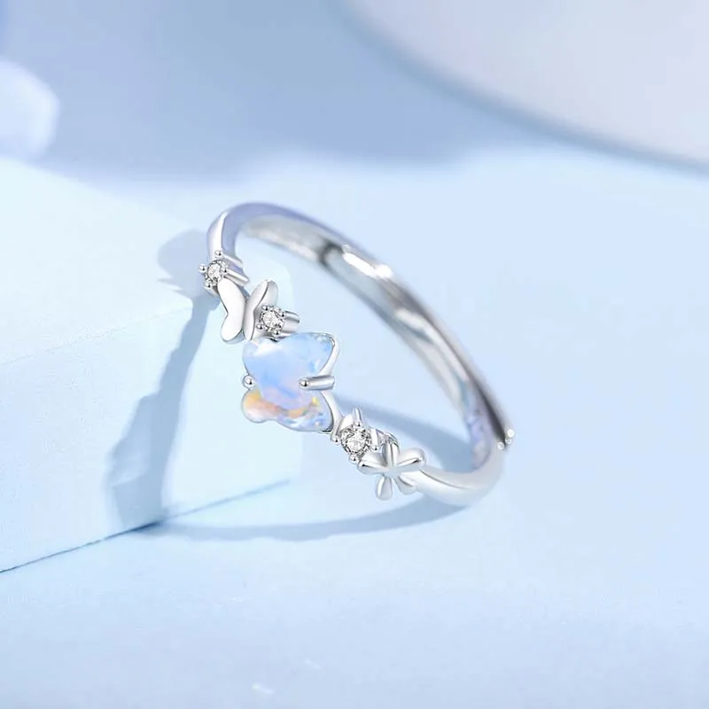 YINCHIE Colored Glaze S925 Silver Ring Women's-2