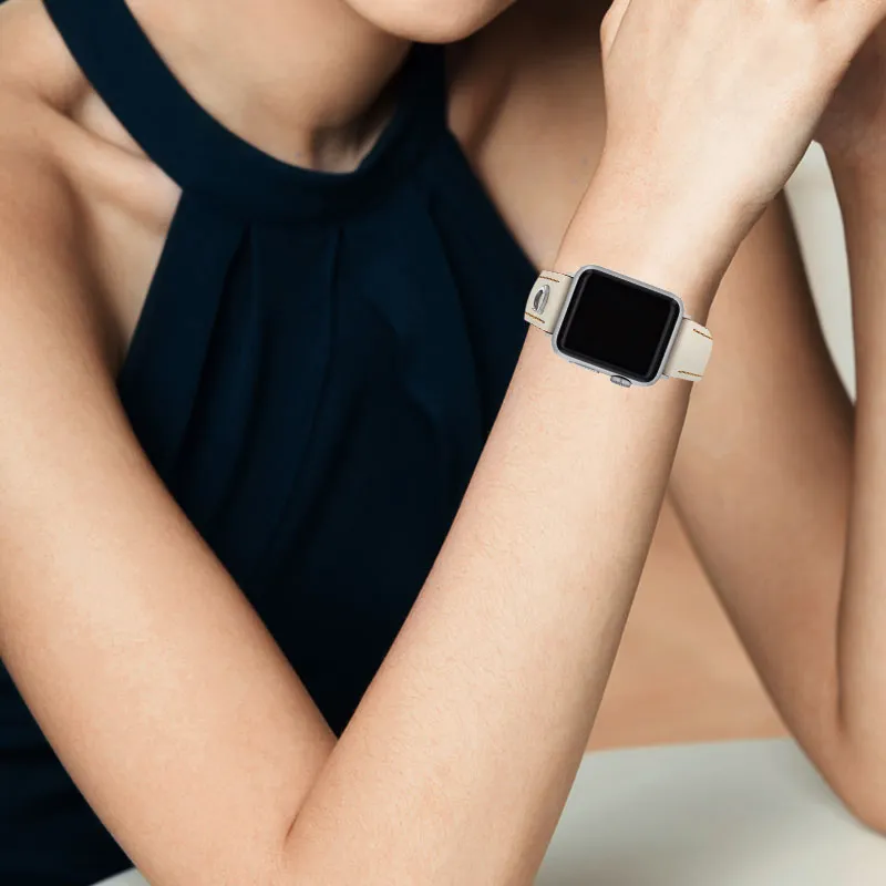 COACH Watch Band Compatible With Apple Devices Genuine Leather Material-3