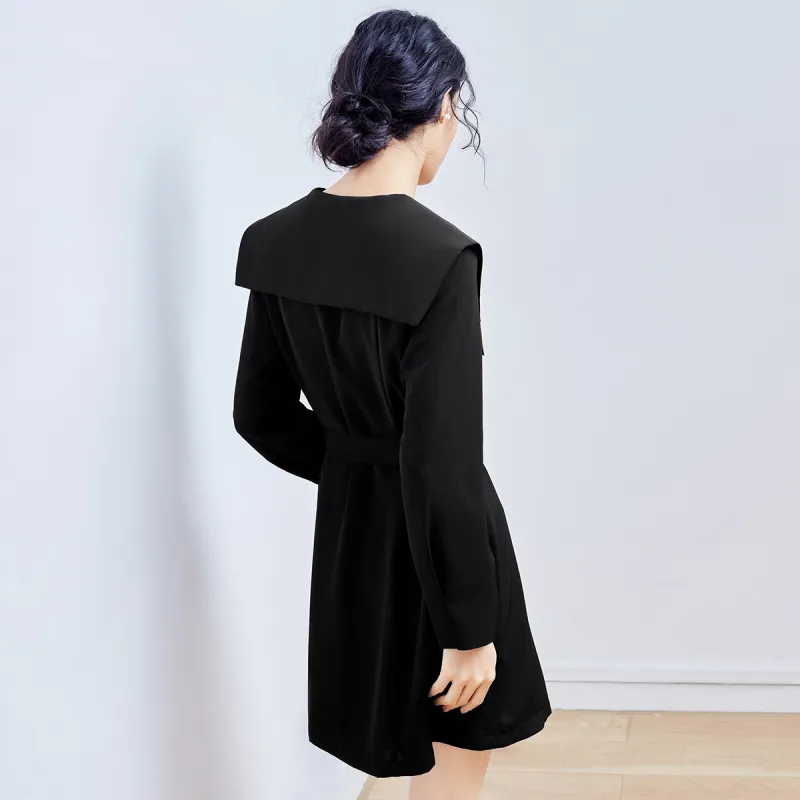 MeetMetro A-Line Skirt Dress Black-2