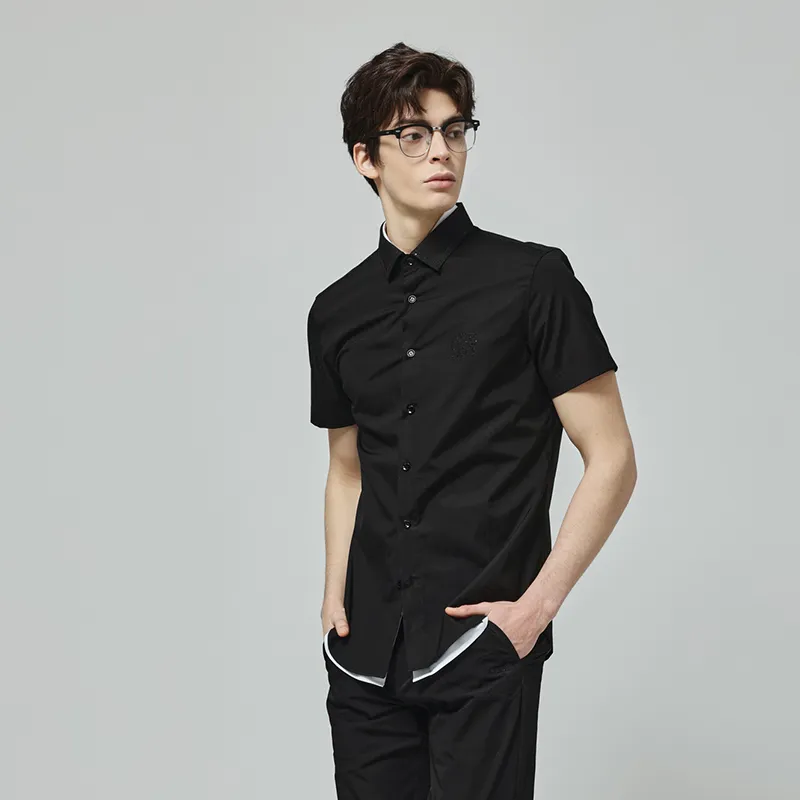 RARE Short Sleeved Shirt Men's Black-5