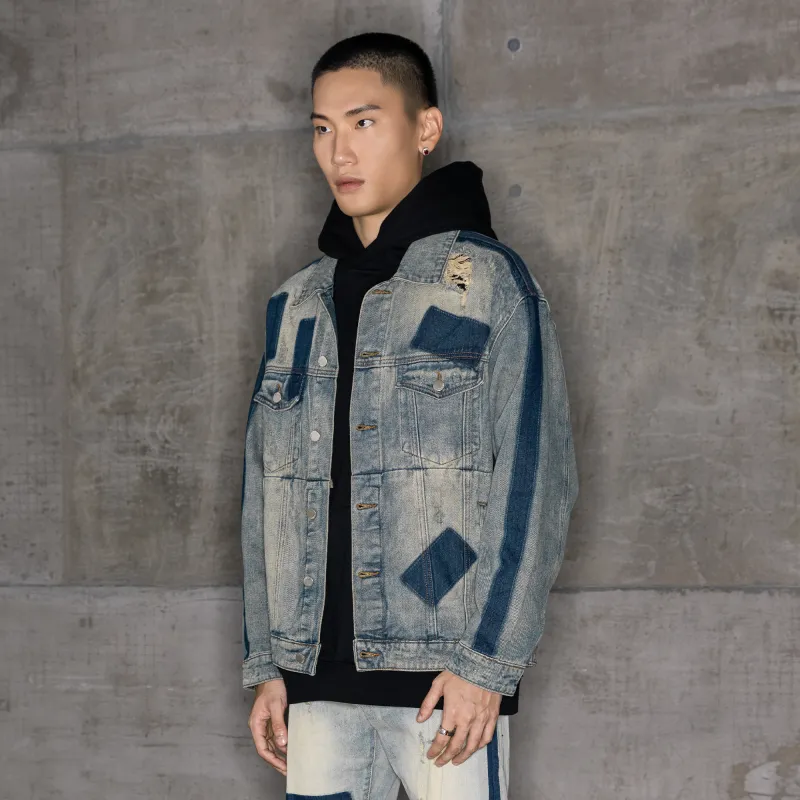 XINYINSU Denim Jacket Spring And Autumn Unisex-4