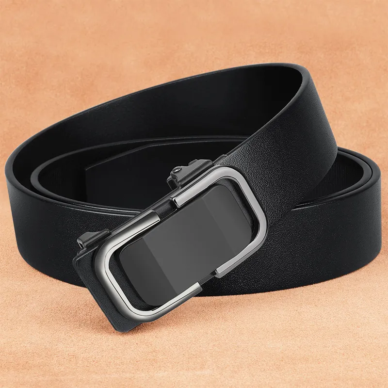 VINEY Cow Split Leather Belts Men's Width 3.5-3