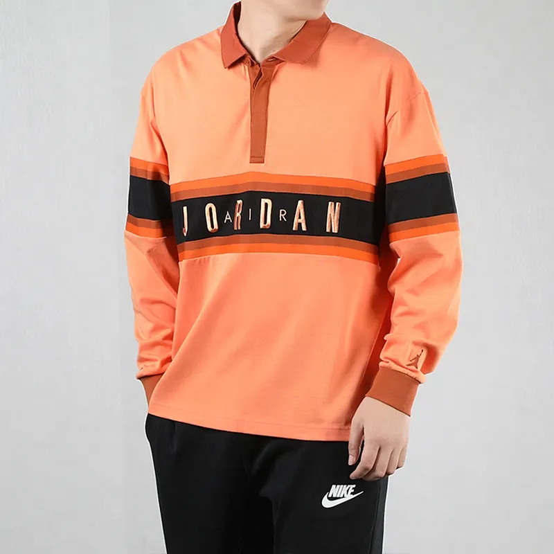 Jordan Polo Shirts Men Orange-4