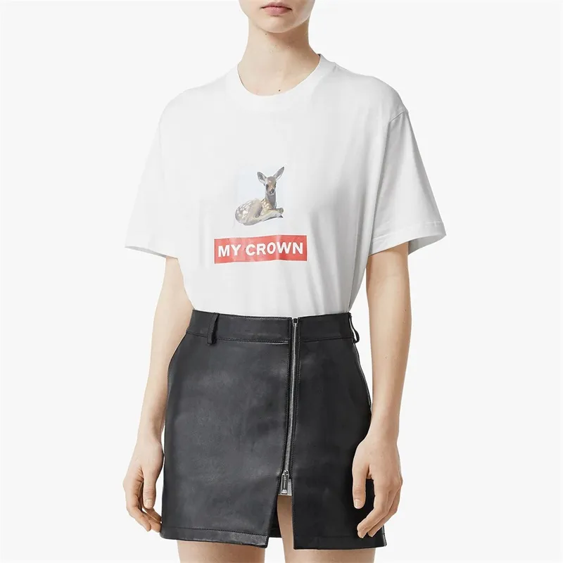 Burberry Women'ss Montage Print T shirt White-1
