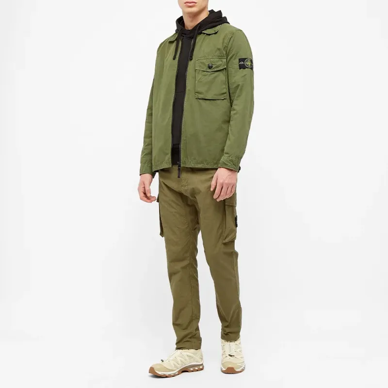 STONE ISLAND Jackets Men Olive Green-3