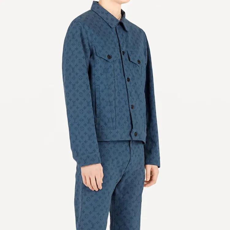 LOUIS VUITTON Denim Jacket Men's Blue-4