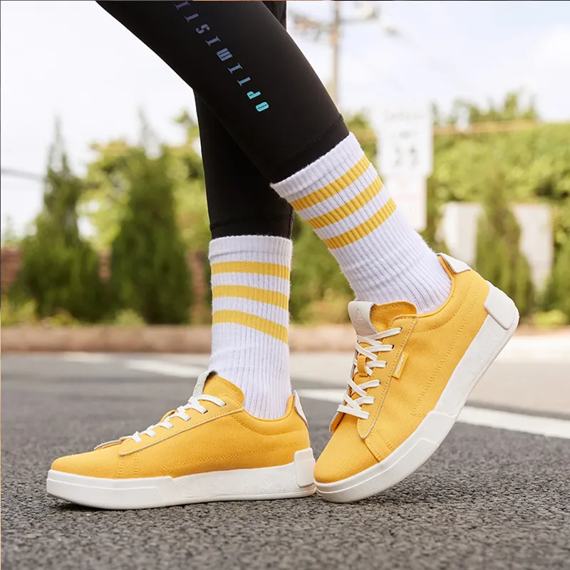 PEAK Attitude Extreme Series Slip Resistant, Abrasion Resistant, Lightweight Low Top Skateboard Shoes Women's Yellow-6