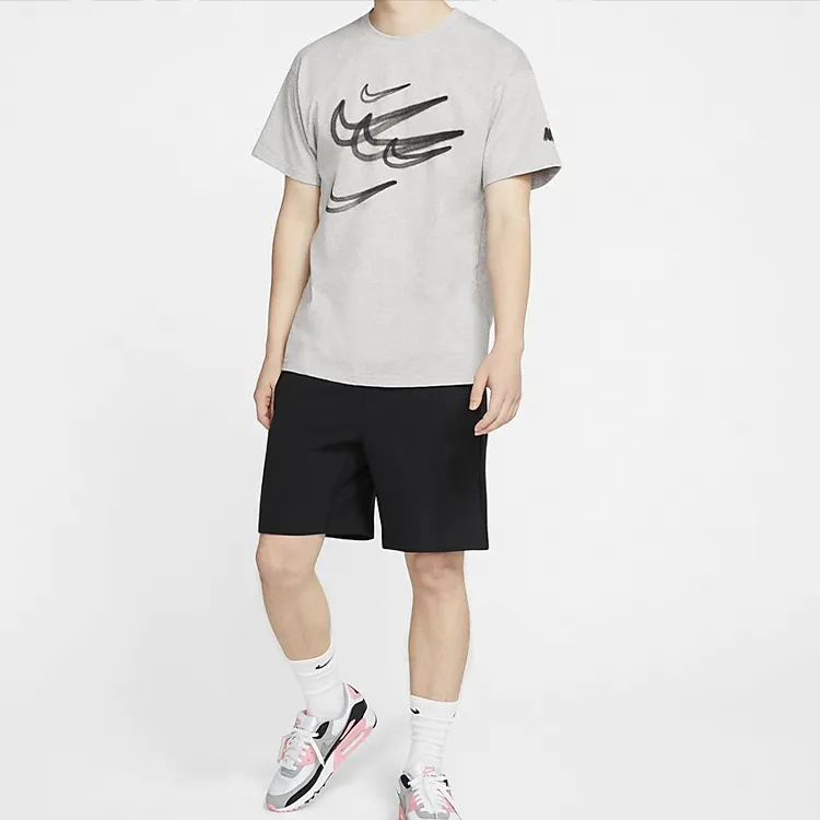 Nike Set in Sleeve T Shirt Men's Light Gray-2
