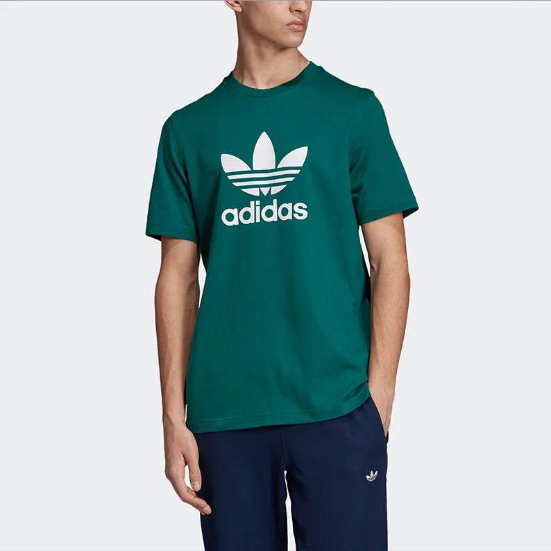 Adidas Originals Set in Sleeve T Shirt Men's Elegant Green-2