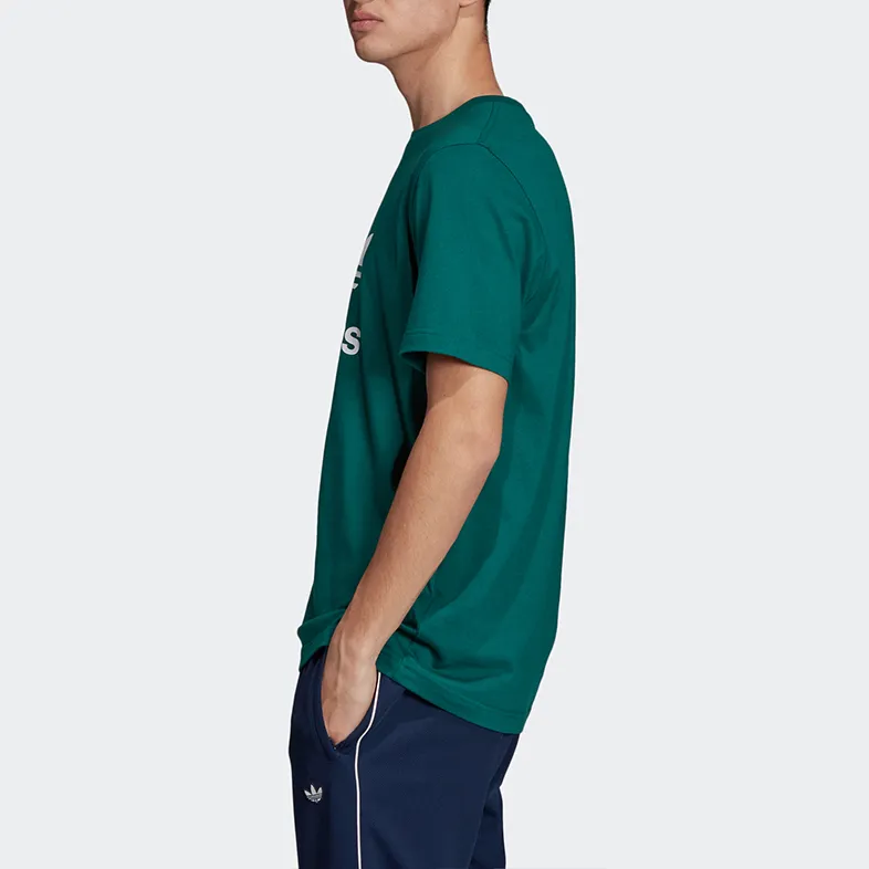 Adidas Originals Set in Sleeve T Shirt Men's Elegant Green-3