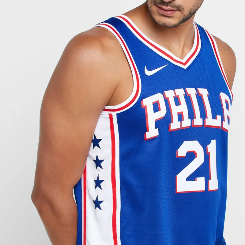 Nike Basketball Jerseys Men's Blue-4