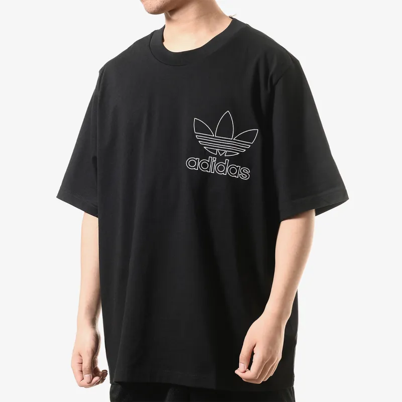Adidas Originals Drop Shoulder Sleeve T Shirt Men's Black-5