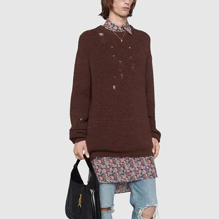 GUCCI Sweaters Men Brown-4