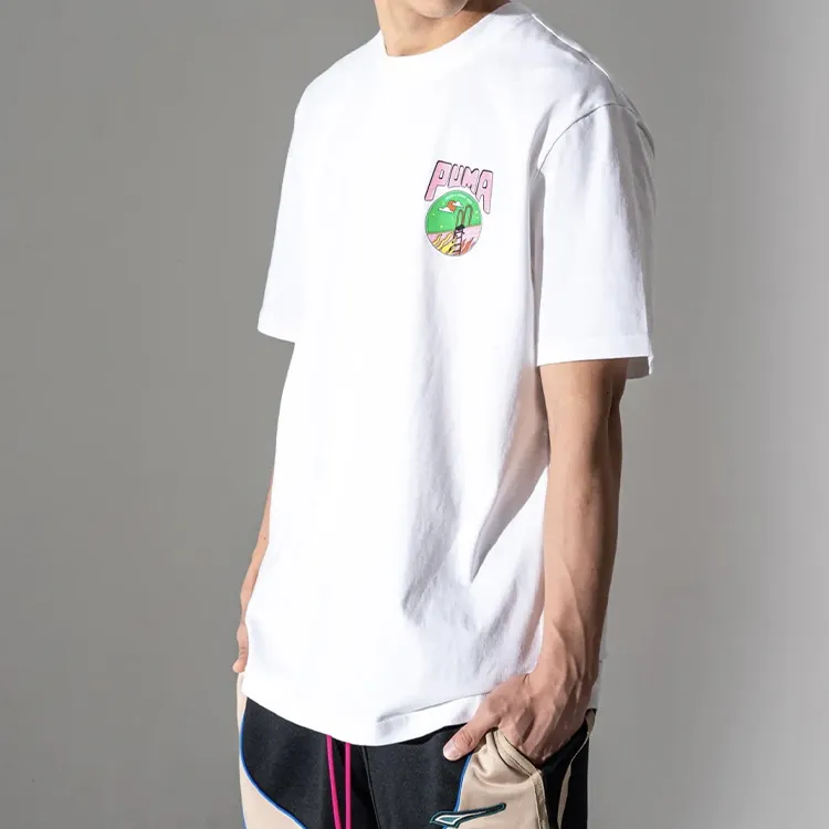 PUMA Back Pattern T Shirts Men-3