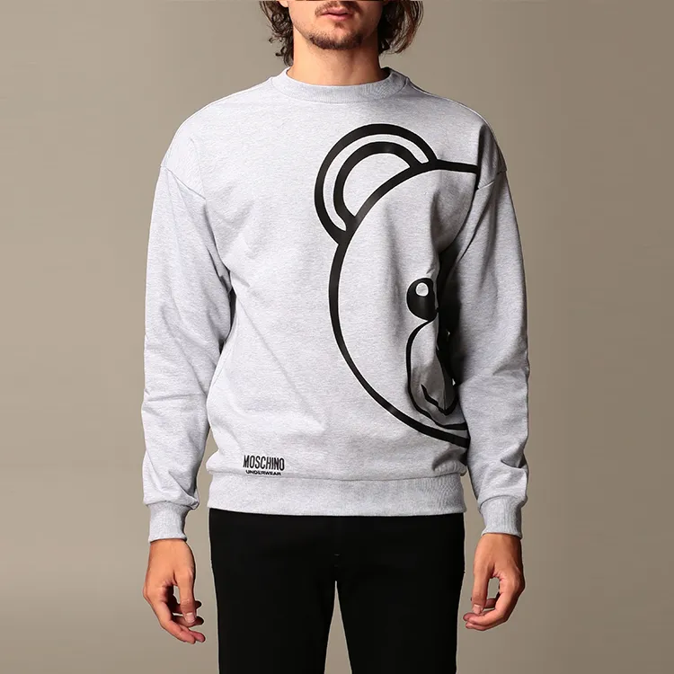 MOSCHINO Sweatshirts Men Gray-3