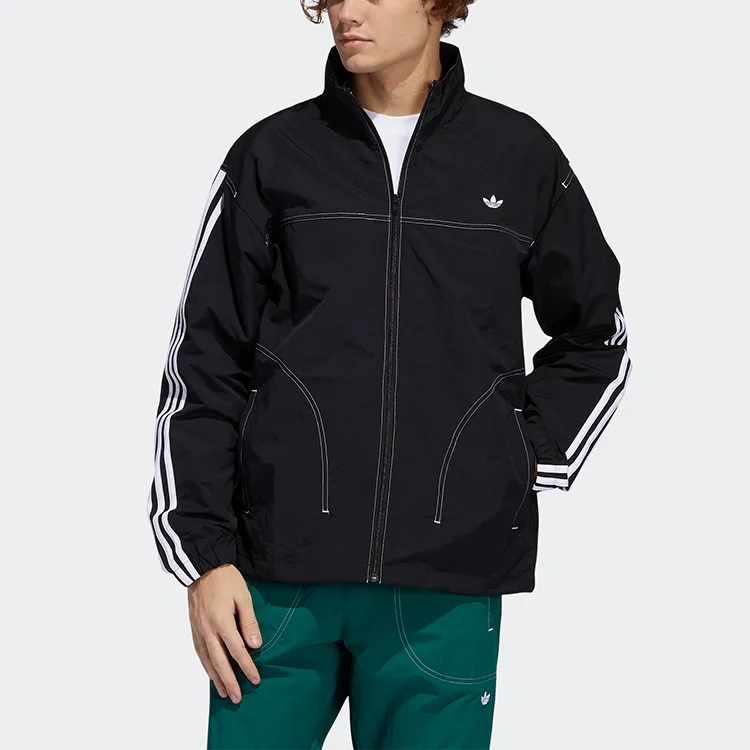 Adidas Originals Embroidered Jacket Men's Black-2