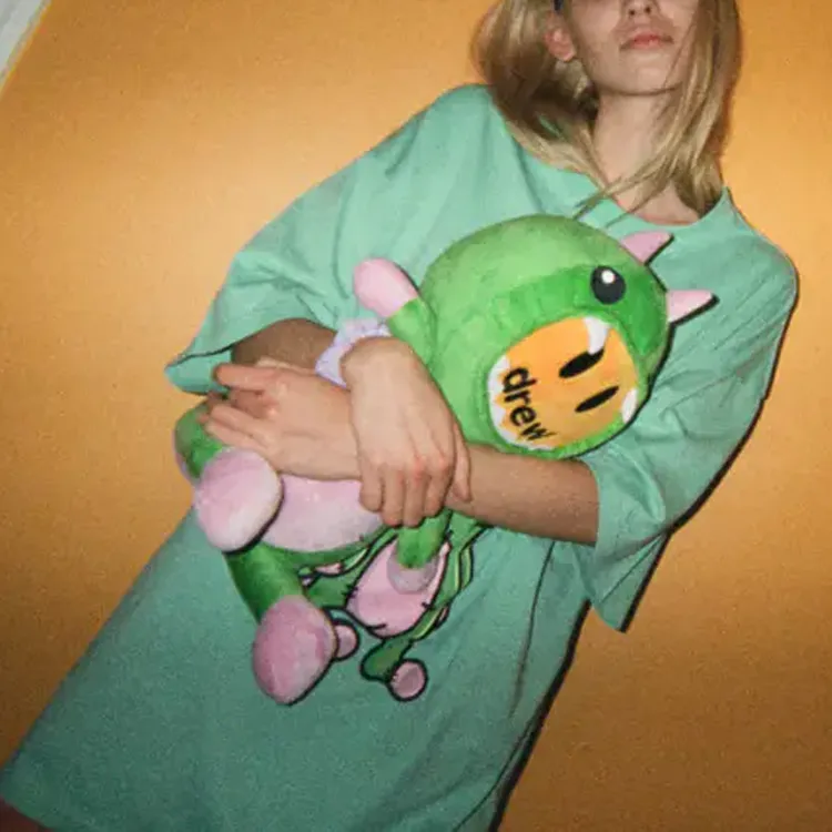 Drew House Dinosaur Series T Shirts Unisex Mint Green-4