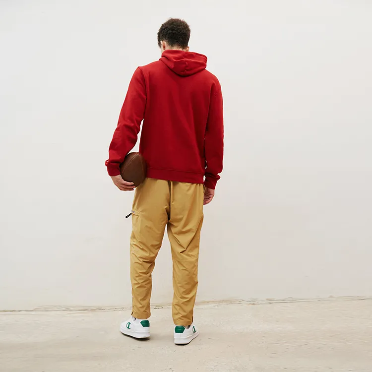 Champion Hooded Loose Fit Regular Sweatshirt Men's Deep Red-1