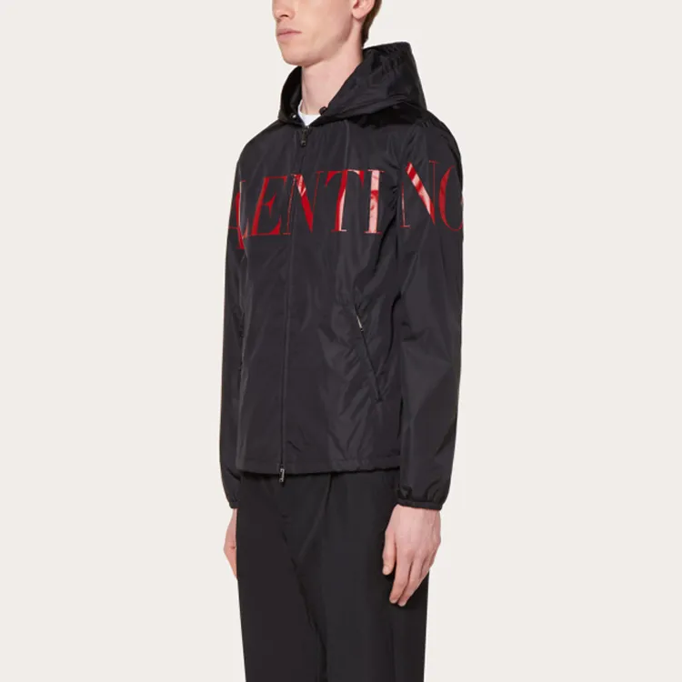 Valentino Windbreaker Jackets Men Black-1