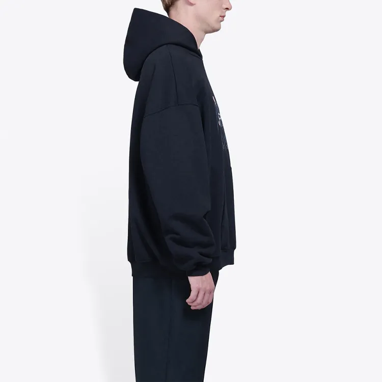 Balenciaga Sweatshirt Loose Fit Style Men's Black-5