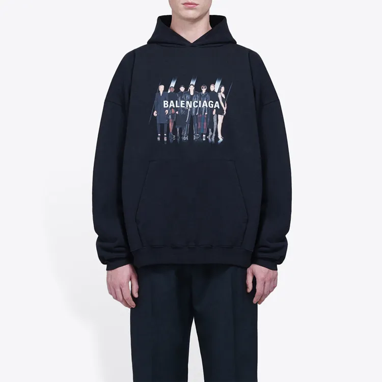 Balenciaga Sweatshirt Loose Fit Style Men's Black-6