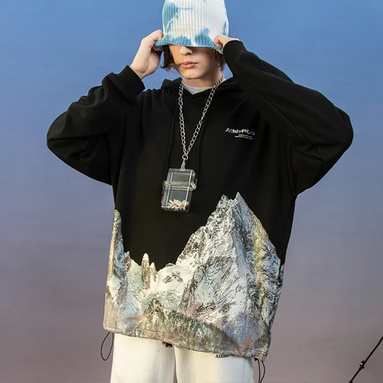 Athief Hooded Loose Fit Regular Sweatshirt Unisex-2