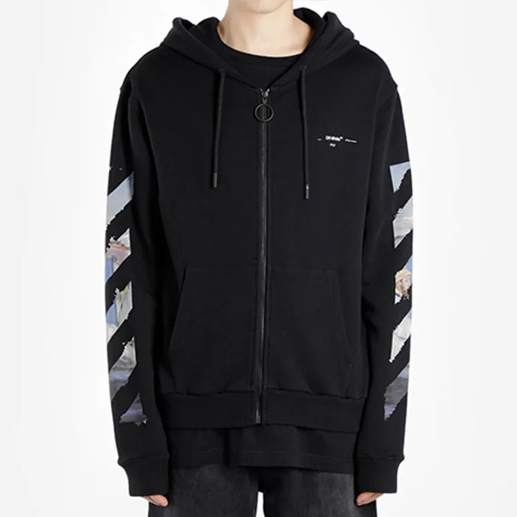 OFF WHITE Diag Multicolour Zipped Hoodie-3