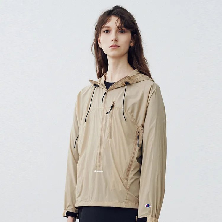 Champion Straight Windbreaker Jacket Japan Version Women's Khaki-2
