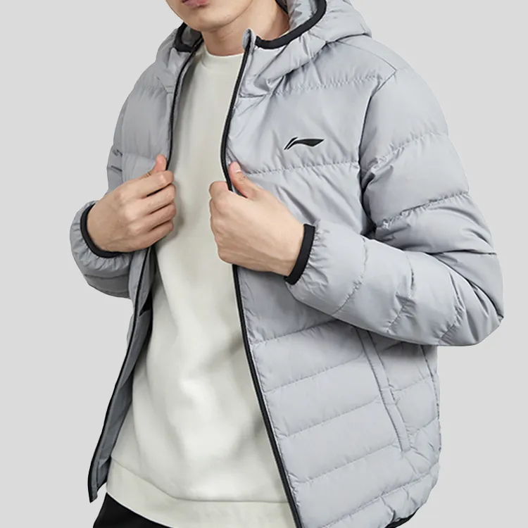 LiNing Down Jacket Men's Snow Gray-3