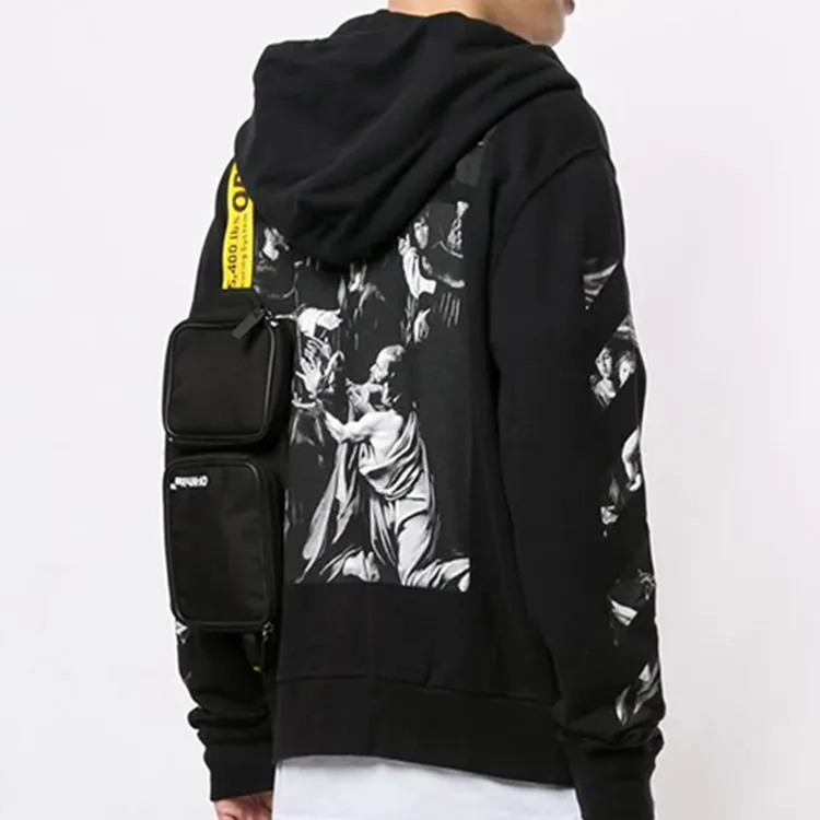 OFF WHITE Caravaggio Square Slim Zip Hoodie-4
