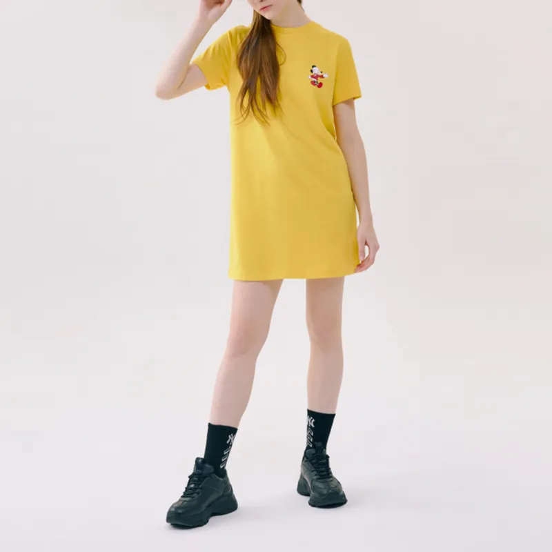 MLB x Disney Short Sleeved Dress Women's Yellow-2
