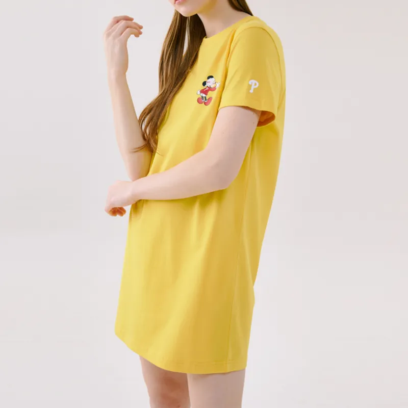 MLB x Disney Short Sleeved Dress Women's Yellow-3