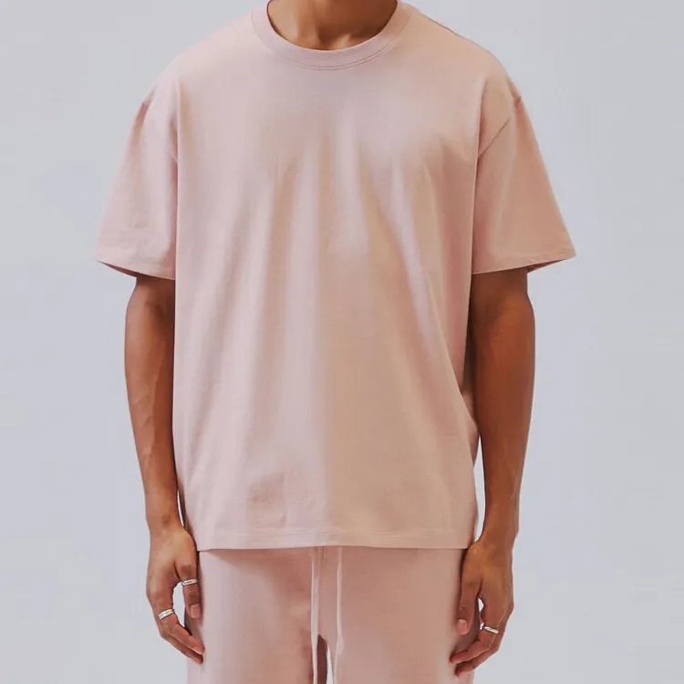 Fear Of God Essentials Pink 3M Logo Boxy T Shirt-1