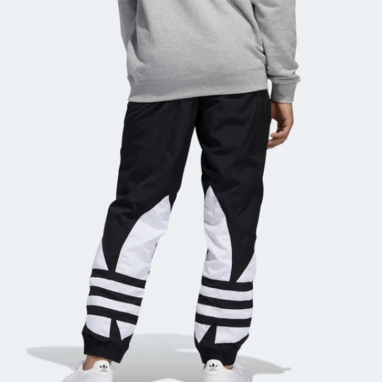 Adidas Originals Big Trefoil Track Pants Men Black Knitted Sweatpants Men's Black-5