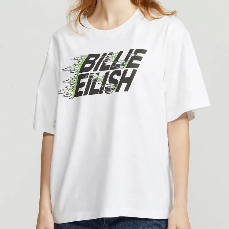 Billie Eilish X Takashi Murakami X UNIQLO Flame Tee White-1