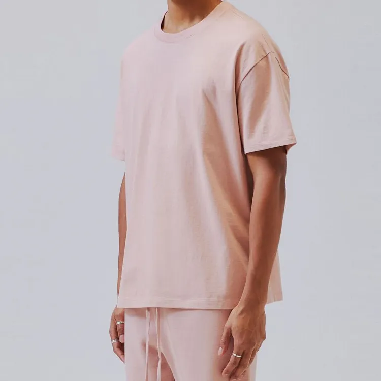 Fear Of God Essentials Pink 3M Logo Boxy T Shirt-2