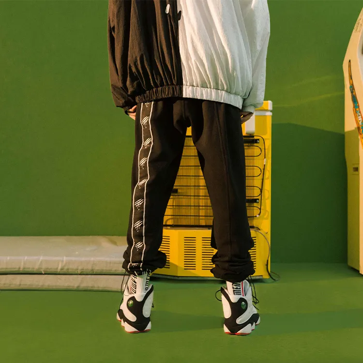Suamoment Casual Pants Fall Unisex Black-3