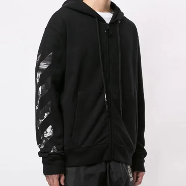 OFF WHITE Caravaggio Square Slim Zip Hoodie-3