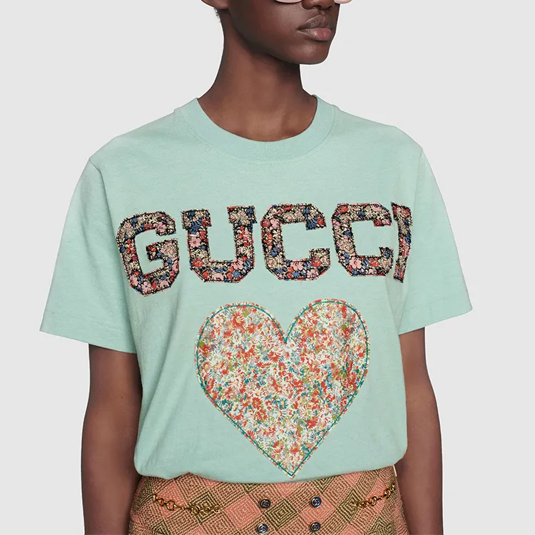GUCCI T Shirts Women's Sky Blue-2