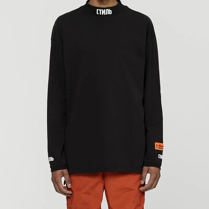 HERON PRESTON Ctnmb Mock Neck Longsleeve T Shirt-2