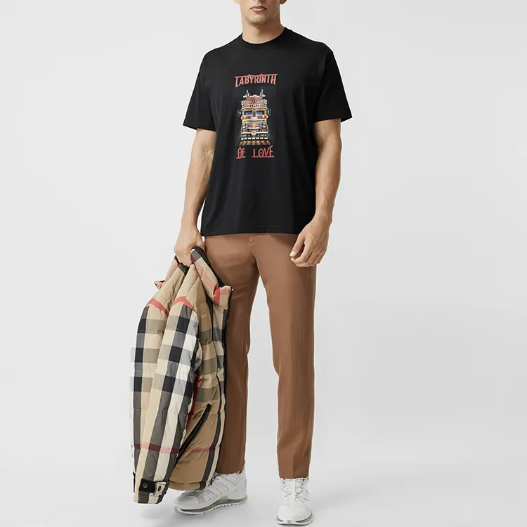 Burberry T Shirts Men Black-4