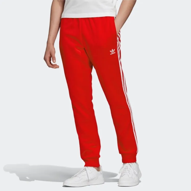 Adidas Originals SST Knitted Sweatpants Men Light Scarlet-2