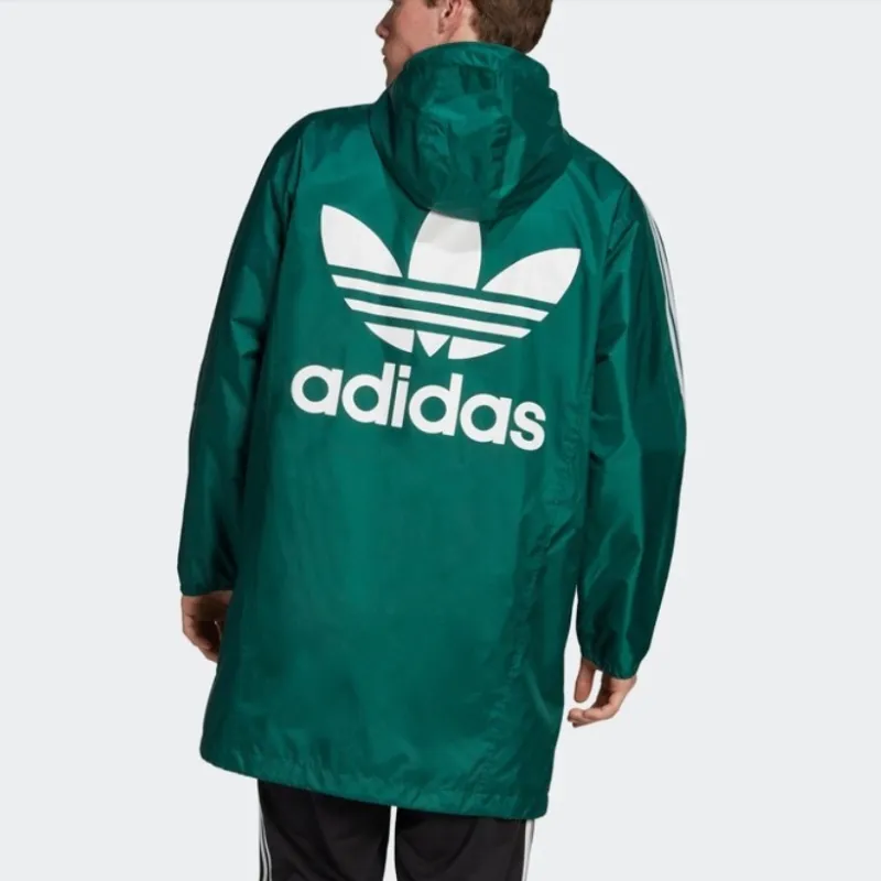 adidas originals Long WB Medium Style Wind Coat Male Green-3