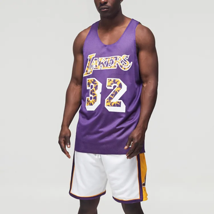 Mitchell Ness Basketball Jerseys Unisex Purple-2