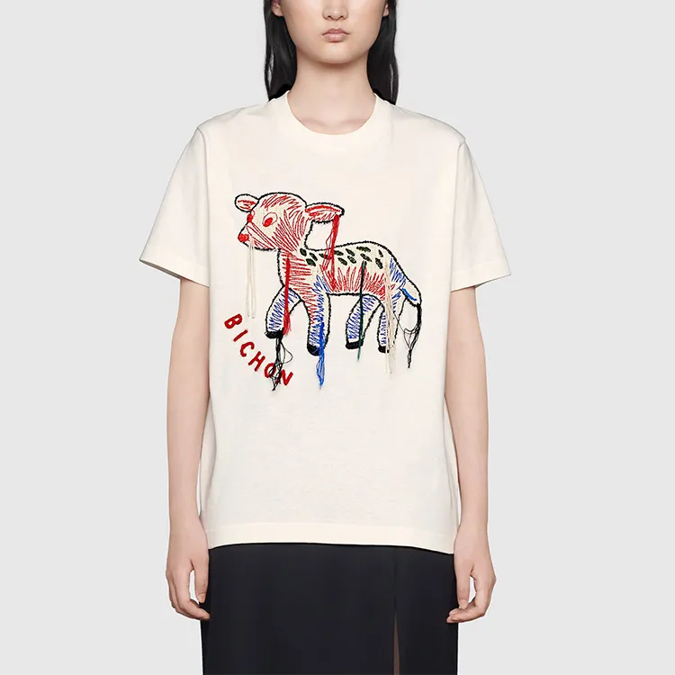 GUCCI Regular T Shirt Women's Ecru-2