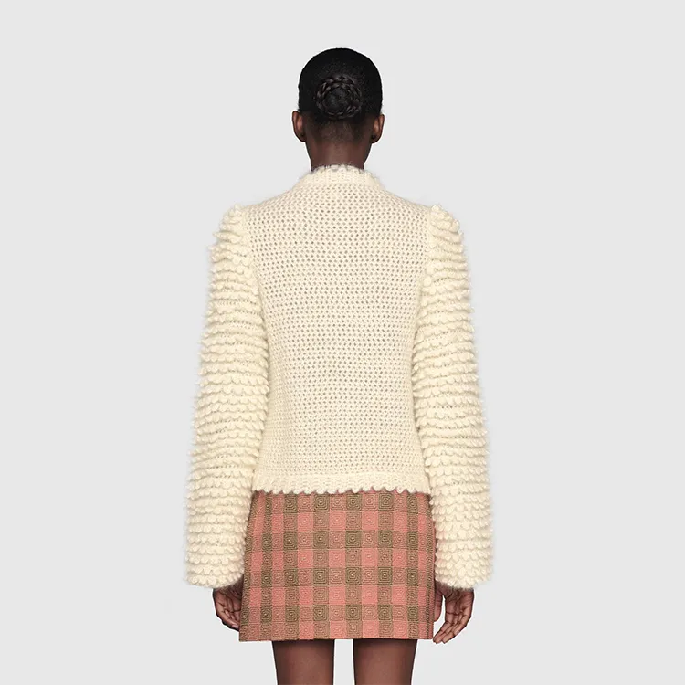 GUCCI Crochet flower Knitted Cardigan-1