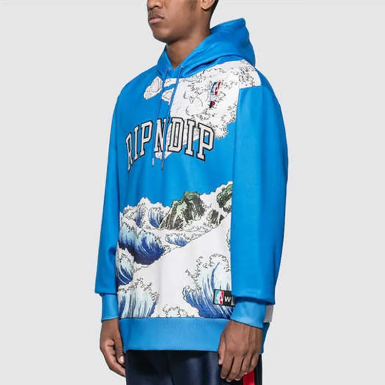 RIPNDIP Hooded Regular Sweatshirt Unisex Blue-3